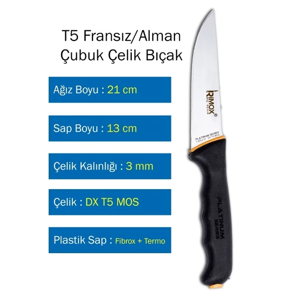 Platinium Serisi Kasap ve Ev Mutfak Bıçağı Çelik Kasap No:4 - Resim 6