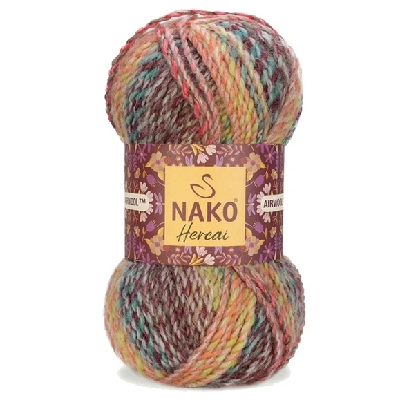 5 Adet Hercai Ebruli Hırka Kazak Atkı Bere El Örgü İpi Yünü 28030 - 2