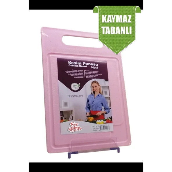 Kesme Tahtası Kaydırmaz Plastik Kesme Sunum Tahtası Pratik Kesim Panosu 160x245 Mm Royaleks-FR-107 - Resim 2