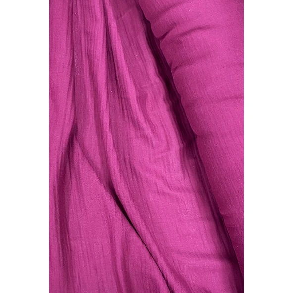 Çok Amaçlı Müslin Pamuklu Bebek Örtü ve Battaniye Kumaşı Müslin Bez Bordo 23 - Resim 2