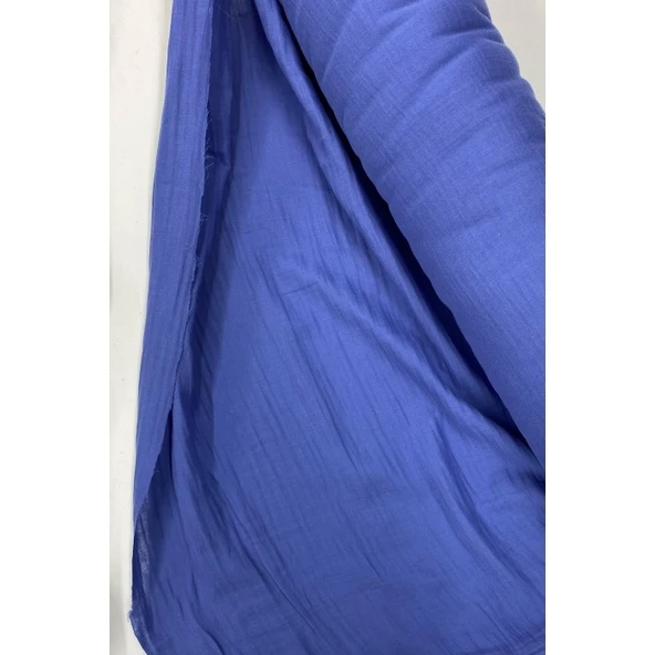 Çok Amaçlı Müslin Pamuklu Bebek Örtü ve Battaniye Kumaşı Müslin Bez İndigo 89 ürün görseli