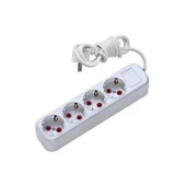 Asel 4 lü 3 metre Topraklı Anahtarlı Priz Ast A403 - Resim 2