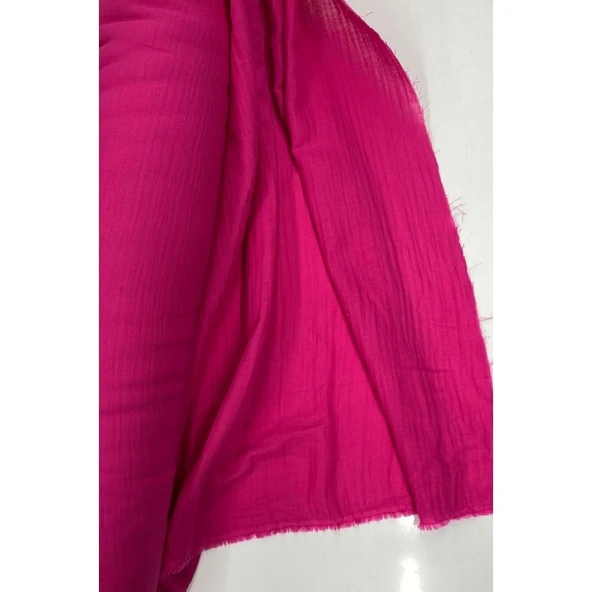 Çok Amaçlı Müslin Pamuklu Bebek Örtü ve Battaniye Kumaşı Müslin Bez Fuşya 73 ürün görseli