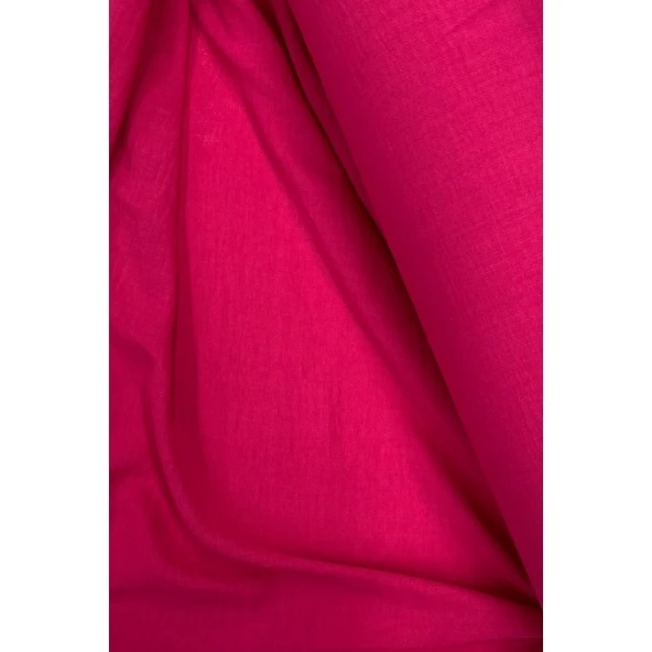 Keten Kumaş - Organik Kumaş - Perde Kumaşı - Ince Keten - Kıyafet Için Kumaş Örtü Fuşya 73 - Resim 2