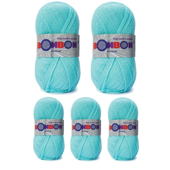 5 Adet Festival Simli Örgü İpi Yünü Renk No:203 ürün görseli