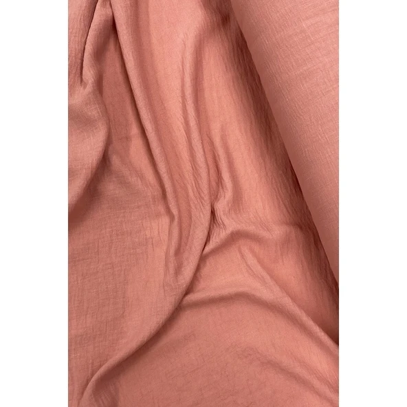 Keten Kumaş - Organik Kumaş - Perde Kumaşı - Ince Keten - Kıyafet Için Kumaş Örtü Pudra 30A - Resim 2