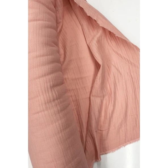 Çok Amaçlı Müslin Pamuklu Bebek Örtü ve Battaniye Kumaşı Müslin Bez Pudra 30K ürün görseli