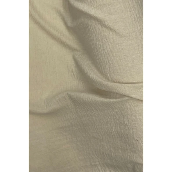 Keten Kumaş - Organik Kumaş - Perde Kumaşı - Ince Keten - Kıyafet Için Kumaş Örtü Bej 80 - Resim 2