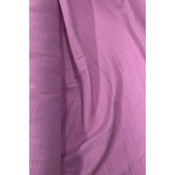 Çok Amaçlı Müslin Pamuklu Bebek Örtü ve Battaniye Kumaşı Müslin Bez Leylak - Resim 2