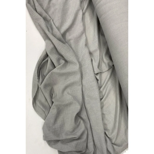 Keten Kumaş - Organik Kumaş - Perde Kumaşı - Ince Keten - Kıyafet Için Kumaş Örtü Gri 42 ürün görseli