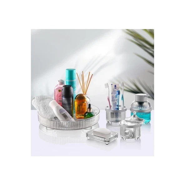 5 Parça Banyo Seti Beyaz ürün görseli 1