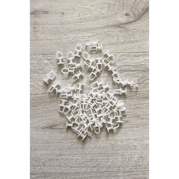 Dikmeli Sistem 75 adet Tül ve Perde Düğmesi Sağlam Korniş Halkası ürün görseli 1