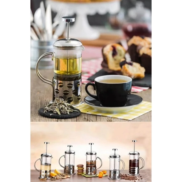 New Life 350ml Çelik French Press Bitki Demleme Bardağı Bls Fp 350 ürün görseli
