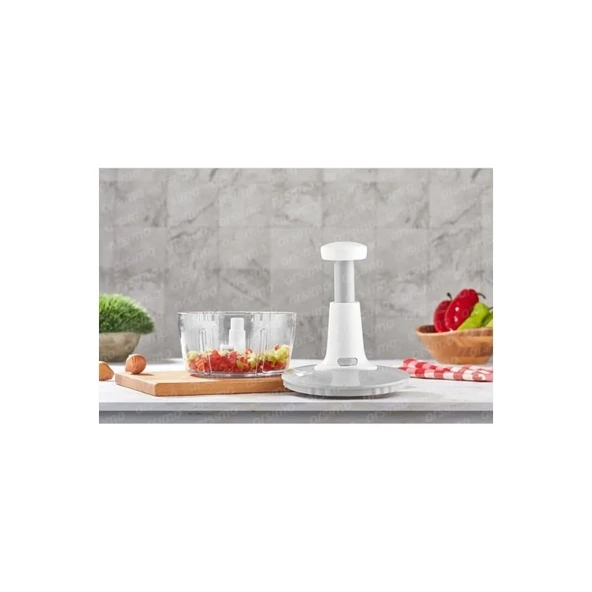 Yakut Üstten Basmalı El Rondo Blender Çelik Bıcaklı Beyaz - 2