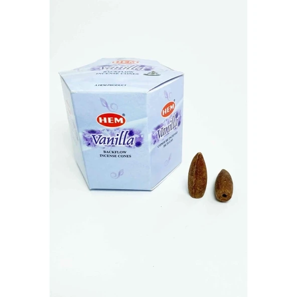 10 Adet Geri Akış Backflow Şelale Tütsü Konisi Tütsü Back Lotus Vanilla - Resim 3