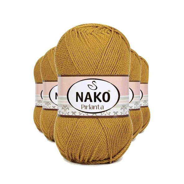 5 Adet Pırlanta Amigurumi El Örgü İpi Yünü Altın 6706 ürün görseli