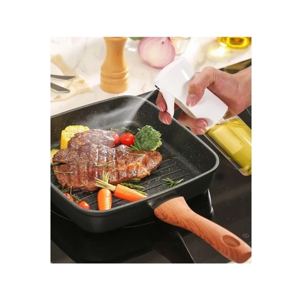 Zeytinyağı Limon Cam Sprey Şişesi Cam Yağ Püskürtücü Yağdanlık Airfryer Tasarruf 200 ml - Resim 5