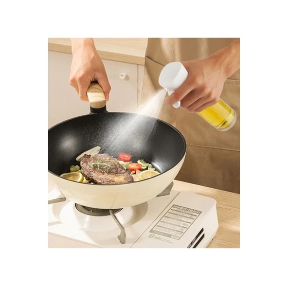 Zeytinyağı Limon Cam Sprey Şişesi Cam Yağ Püskürtücü Yağdanlık Airfryer Tasarruf 200 ml - Resim 4