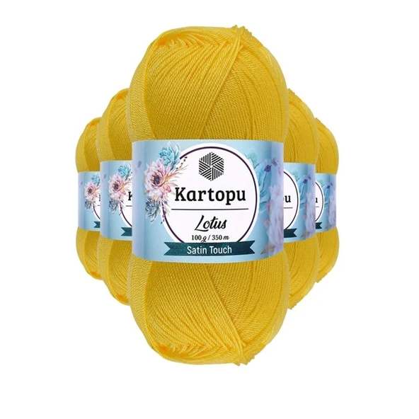 5 Adet Lotus Bikini Büstiyer Bluz Örgü İpi K323 Civciv Sarı ürün görseli