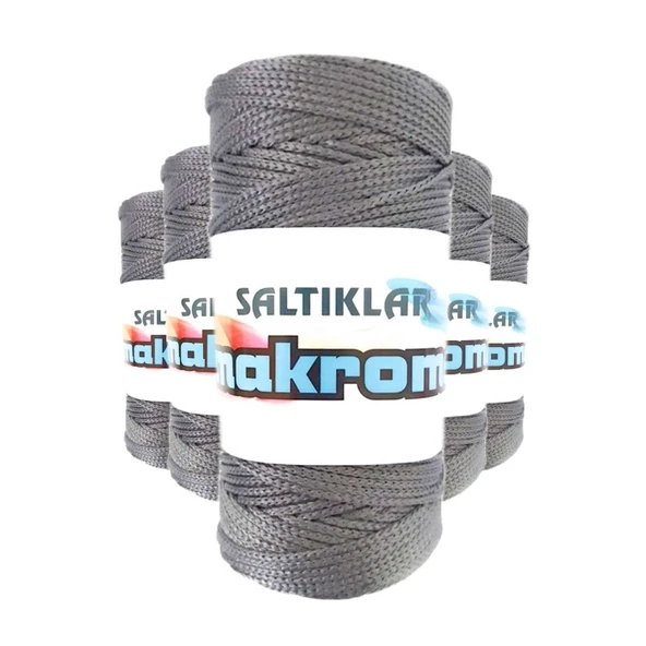 5 Adet Polyester Makrome İpi 423 Gri 100 gr ürün görseli