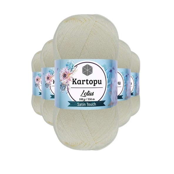 5 Adet Lotus Bikini Büstiyer Bluz Örgü İpi K019 Ekru ürün görseli