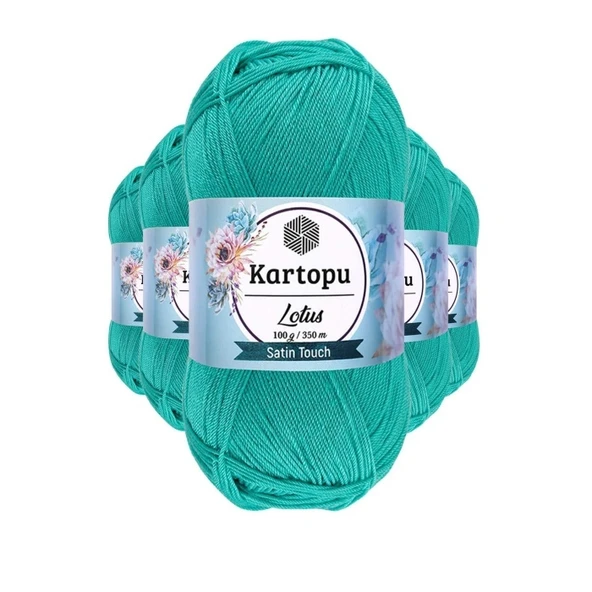 5 Adet Lotus Bikini Büstiyer Bluz Örgü İpi K440 Yeşil ürün görseli