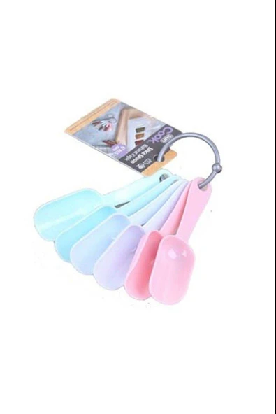 6 Lı Plastik Baharat Kaşığı ürün görseli