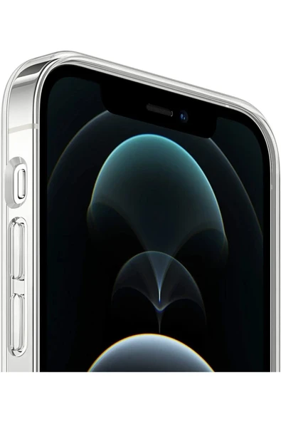 Iphone 12 Kılıf Kamera Lens Korumalı Magsafe Destekli Şeffaf Darbe Emici Sert Kapak - 5