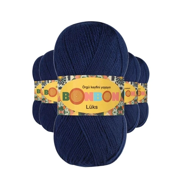 5 Adet Lüks Patik İpi Yünü Lacivert 98244 ürün görseli