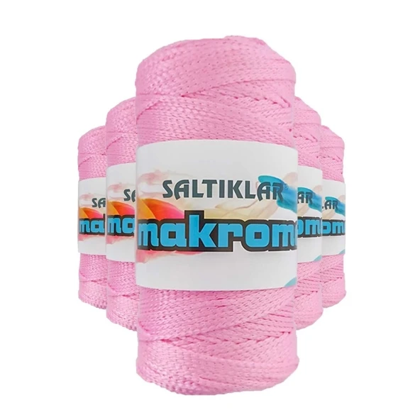 5 Adet Polyester Makrome İpi 1545 Pembe 100 gr ürün görseli