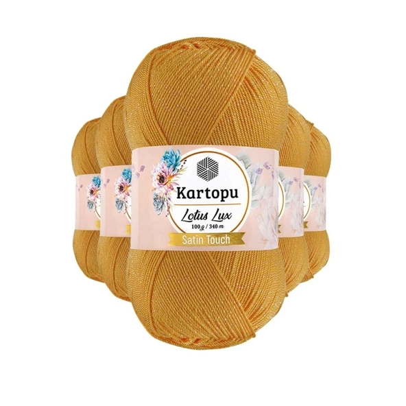 5 Adet Lotus Lux Bikini Büstiyer Bluz Simli Örgü İpi K318 Koyu Sarı ürün görseli