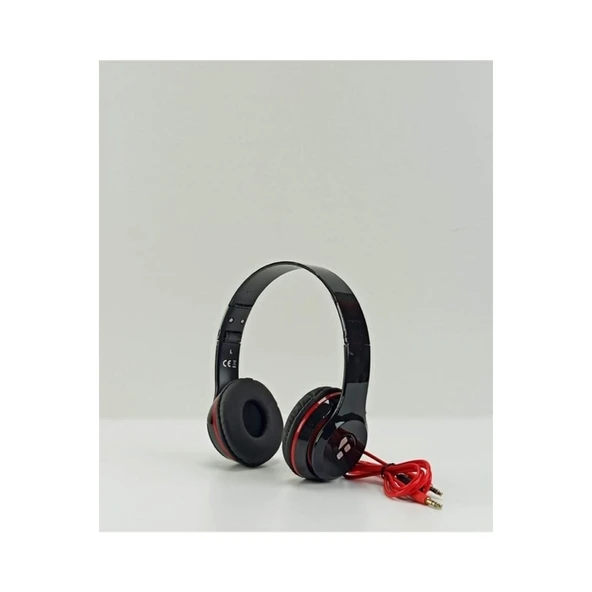 Siyah Kulak Üstü Portatif Katlanır Stereo Kulaklık - 4