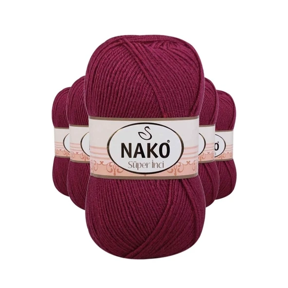 5 Adet Süper İnci El Örgü İpi 100 gr Vişne Çürüğü 2187 ürün görseli