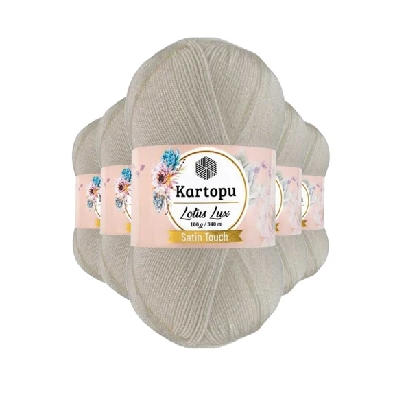 5 Adet Lotus Lux Bikini Büstiyer Bluz Simli Örgü İpi K019 Açık Krem ürün görseli