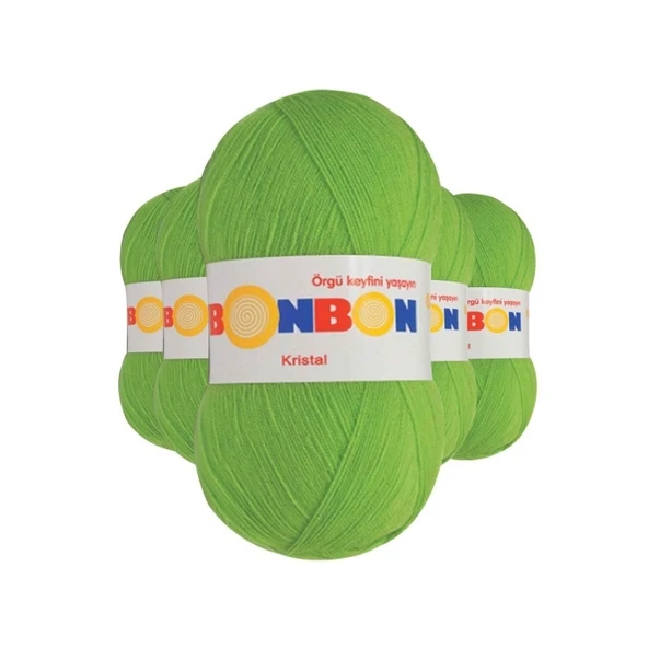 5 Adet Kristal El Örgü Lif İpi Açık Yeşil 98204 ürün görseli