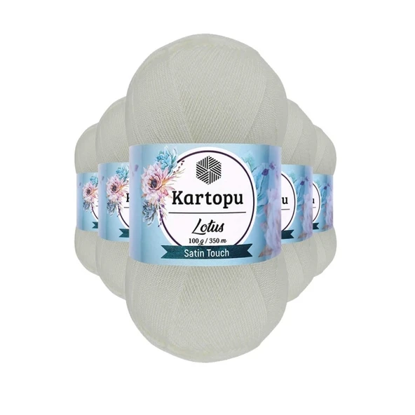 5 Adet Lotus Bikini Büstiyer Bluz Örgü İpi K010 Beyaz ürün görseli