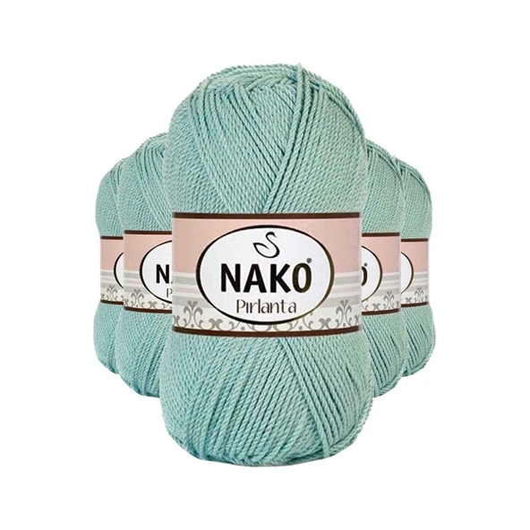 5 Adet Pırlanta Amigurumi El Örgü İpi Yünü Çağla Yeşili 12297 ürün görseli