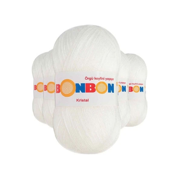 5 Adet Kristal El Örgü Lif İpi Beyaz 98200 ürün görseli