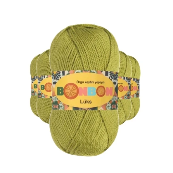 5 Adet Lüks Patik İpi Yünü Açık Yeşil 98229 ürün görseli