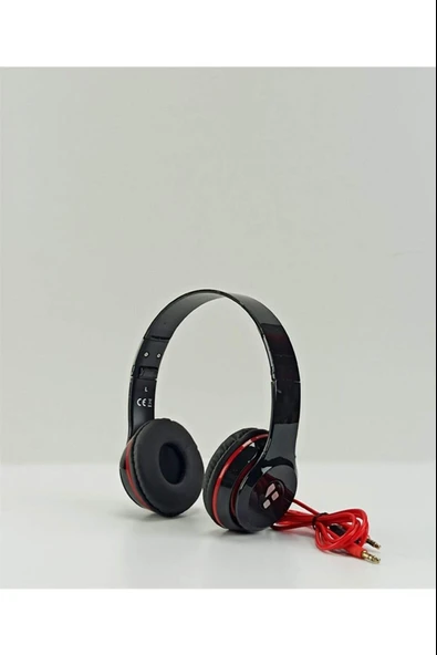 Siyah Kulak Üstü Portatif Katlanır Stereo Kulaklık - 2