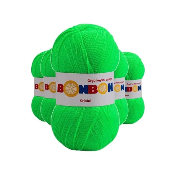 5 Adet Kristal El Örgü Lif İpi Fıstık Yeşili 98395 ürün görseli