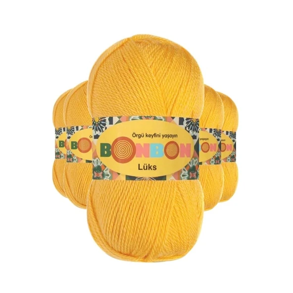 5 Adet Lüks Patik İpi Yünü Sarı 98289 ürün görseli