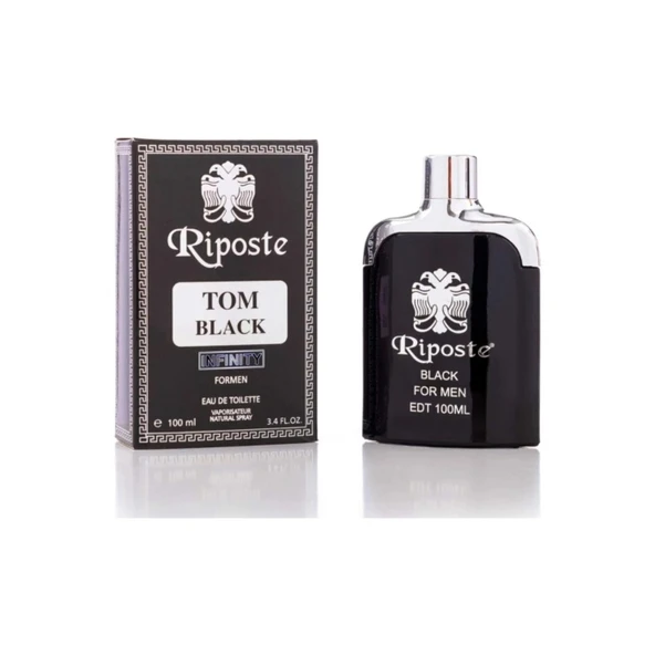 Riposte 24 Saat Etkili Erkek Parfüm - Tom Black - For Men 100 Ml - Resim 2