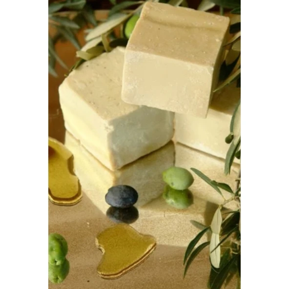 Zeytinyağı Sabunu Hatay El Yapımı %100 Organik Doğal Yeşil Sabun 1 Kalıp 130 Gram - 6