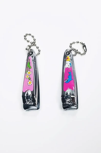 2 Adet Renkli Desenli Figürlü Tırnak Makası 5,5 CM ürün görseli