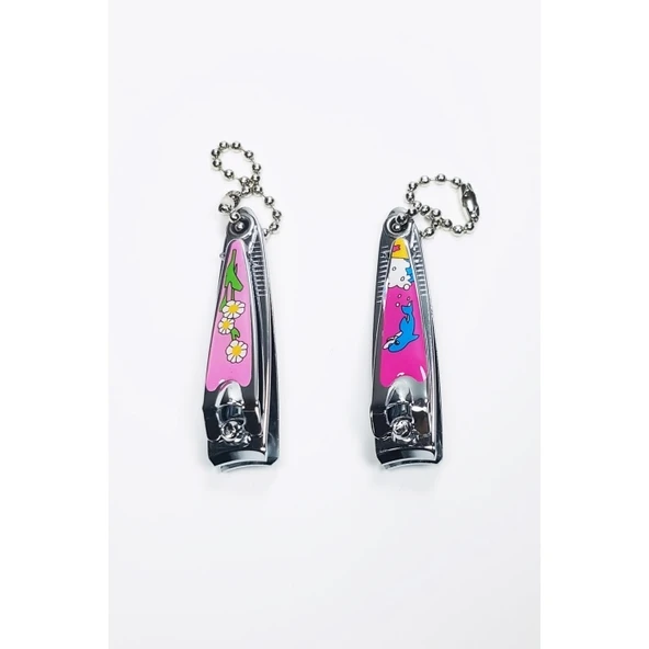 2 Adet Renkli Desenli Figürlü Tırnak Makası 5,5 CM - Resim 3