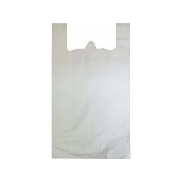 Beyaz Atlet Poşet Küçük Boy 25x45 cm Takriben 110 Adet 1 Kg - Resim 2