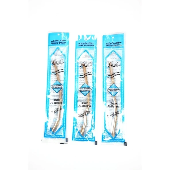 3 Adet Taze Doğal Diş Fırçası Misvak Vakumlu Paket 15 cm Orta Boy - Resim 3