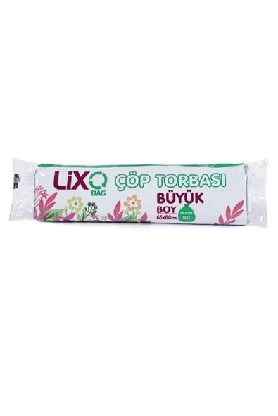 Büyük Boy Çöp Torbası 65 x 80 cm 10 Lu Rulo x 1 Paket = 10 Adet (Mavi) ürün görseli 1