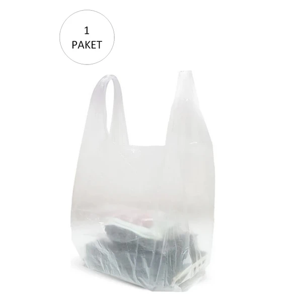 Şeffaf Atlet Poşet Küçük Boy 24x43 cm 1 Paket Takriben 300 Adet - Resim 2